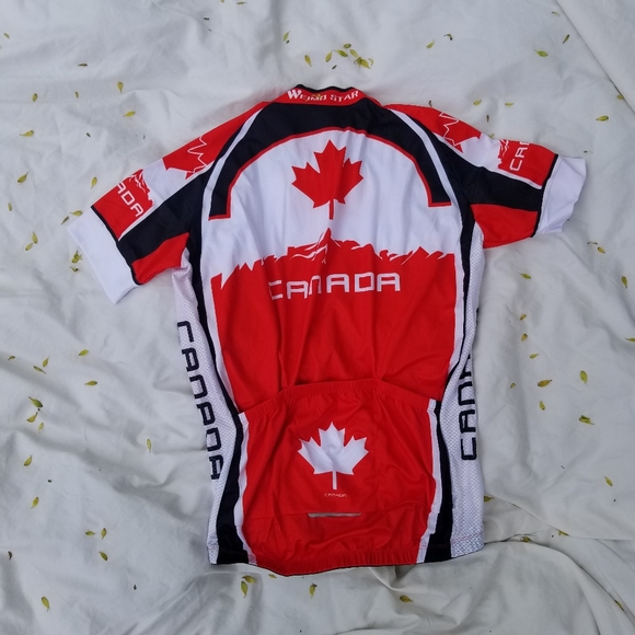 Weimostar Men's Canada Cycling Jersey Short Sleeve - Picture 3 of 3